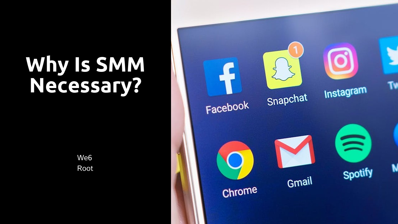 Why is SMM necessary?